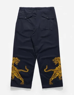 Original Snopants*Maharishi 4282 Duelling Tigers Embroidered Loose Snopants® Navy