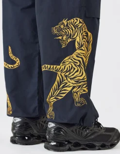 Original Snopants*Maharishi 4282 Duelling Tigers Embroidered Loose Snopants® Navy
