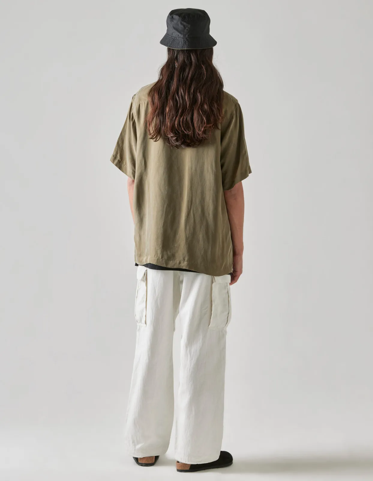 Shirts*Maharishi 4508 Flying Cranes Embroidered Shirt Maha Olive