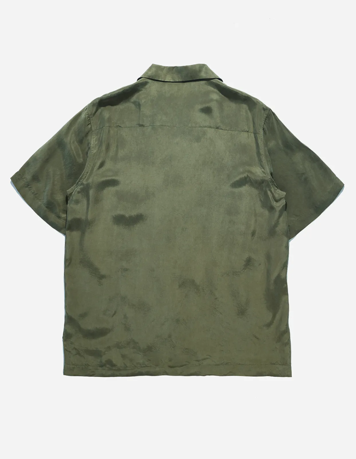 Shirts*Maharishi 4508 Flying Cranes Embroidered Shirt Maha Olive