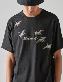 Short Sleeve T-Shirts*Maharishi 4507 Flying Peace Cranes T-Shirt Black
