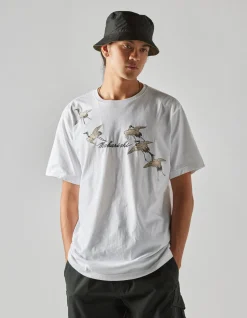 Short Sleeve T-Shirts*Maharishi 4507 Flying Peace Cranes T-Shirt White