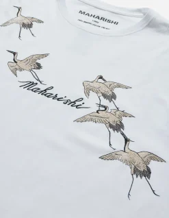 Short Sleeve T-Shirts*Maharishi 4507 Flying Peace Cranes T-Shirt White