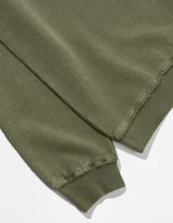 Crew Sweats*Maharishi 8011 Hemp Organic Crew Sweat Olive Og-107F