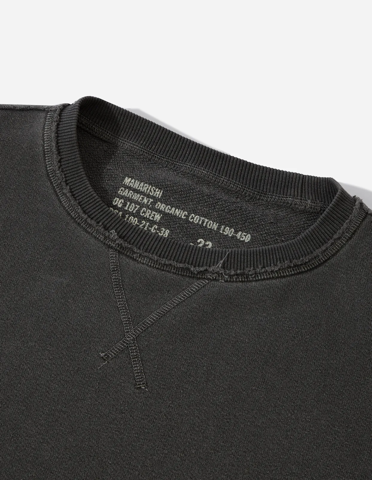 Crew Sweats*Maharishi 8011 Hemp Organic Crew Sweat Black