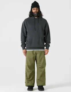 Hooded Sweats*Maharishi 4146 Hemp Organic Hooded Sweat Black Blk-108F