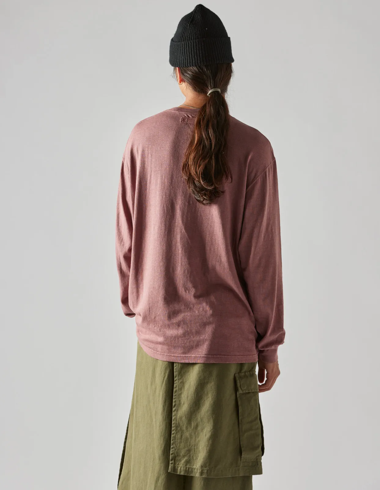 Long Sleeve T-Shirts*Maharishi 8010 Hemp Organic L/S Pocket T-Shirt Murasaki Purple