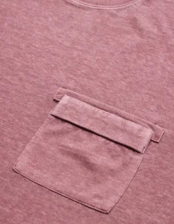 Long Sleeve T-Shirts*Maharishi 8010 Hemp Organic L/S Pocket T-Shirt Murasaki Purple