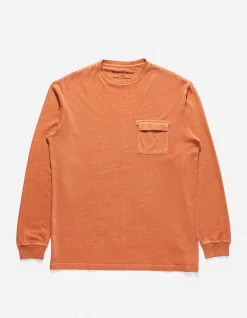 Long Sleeve T-Shirts*Maharishi 8010 Hemp Organic L/S Pocket T-Shirt Rust