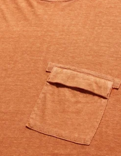 Long Sleeve T-Shirts*Maharishi 8010 Hemp Organic L/S Pocket T-Shirt Rust