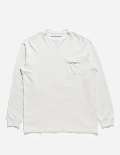 Long Sleeve T-Shirts*Maharishi 8010 Hemp Organic L/S Pocket T-Shirt White