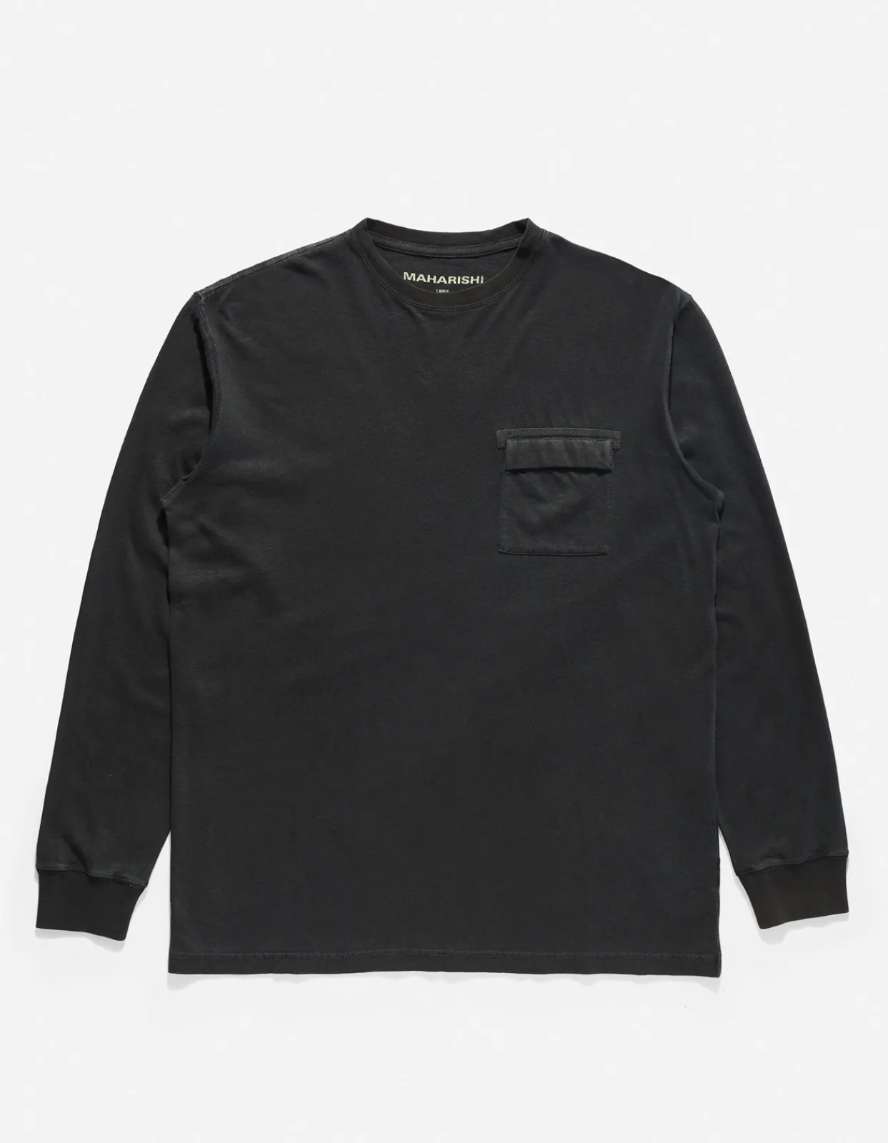 Long Sleeve T-Shirts*Maharishi 8010 Hemp Organic L/S Pocket T-Shirt Black