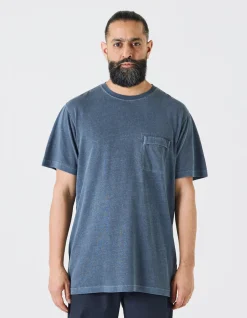 Short Sleeve T-Shirts*Maharishi 7021 Hemp Organic Pocket T-Shirt Navy