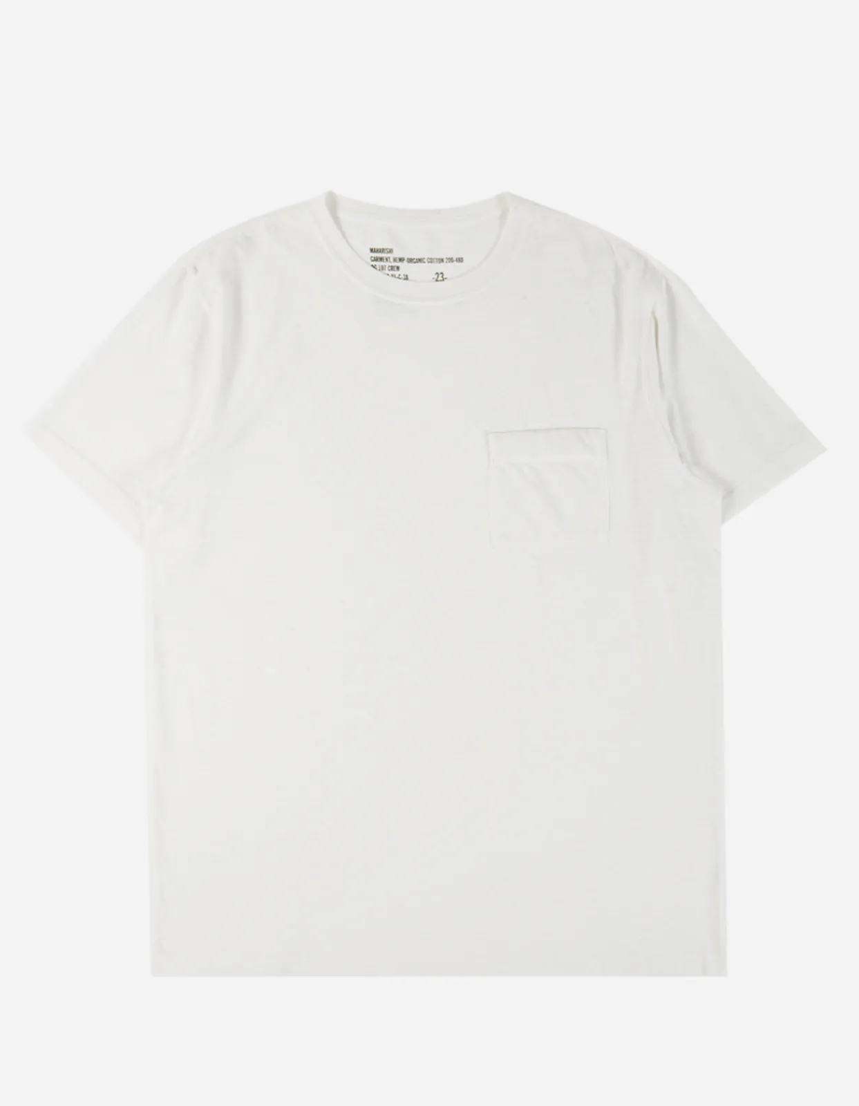 Short Sleeve T-Shirts*Maharishi 7021 Hemp Organic Pocket T-Shirt White