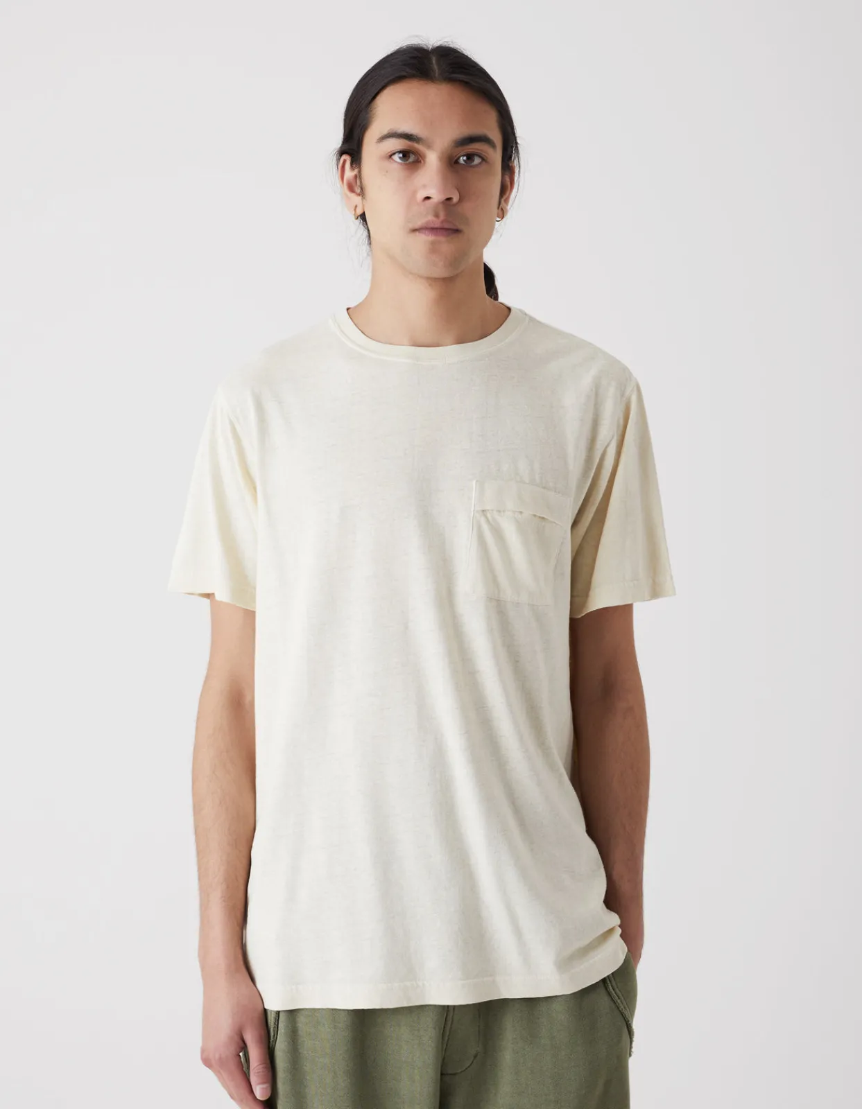 Short Sleeve T-Shirts*Maharishi 7021 Hemp Organic Pocket T-Shirt Ecru