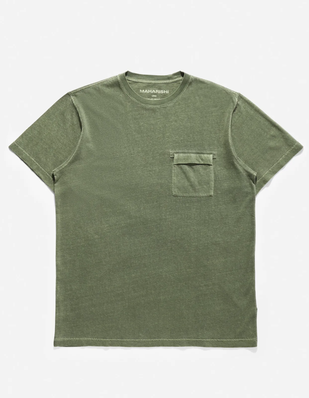 Short Sleeve T-Shirts*Maharishi 7021 Hemp Organic Pocket T-Shirt Olive Og-107F