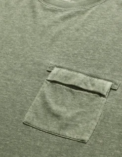 Short Sleeve T-Shirts*Maharishi 7021 Hemp Organic Pocket T-Shirt Olive Og-107F