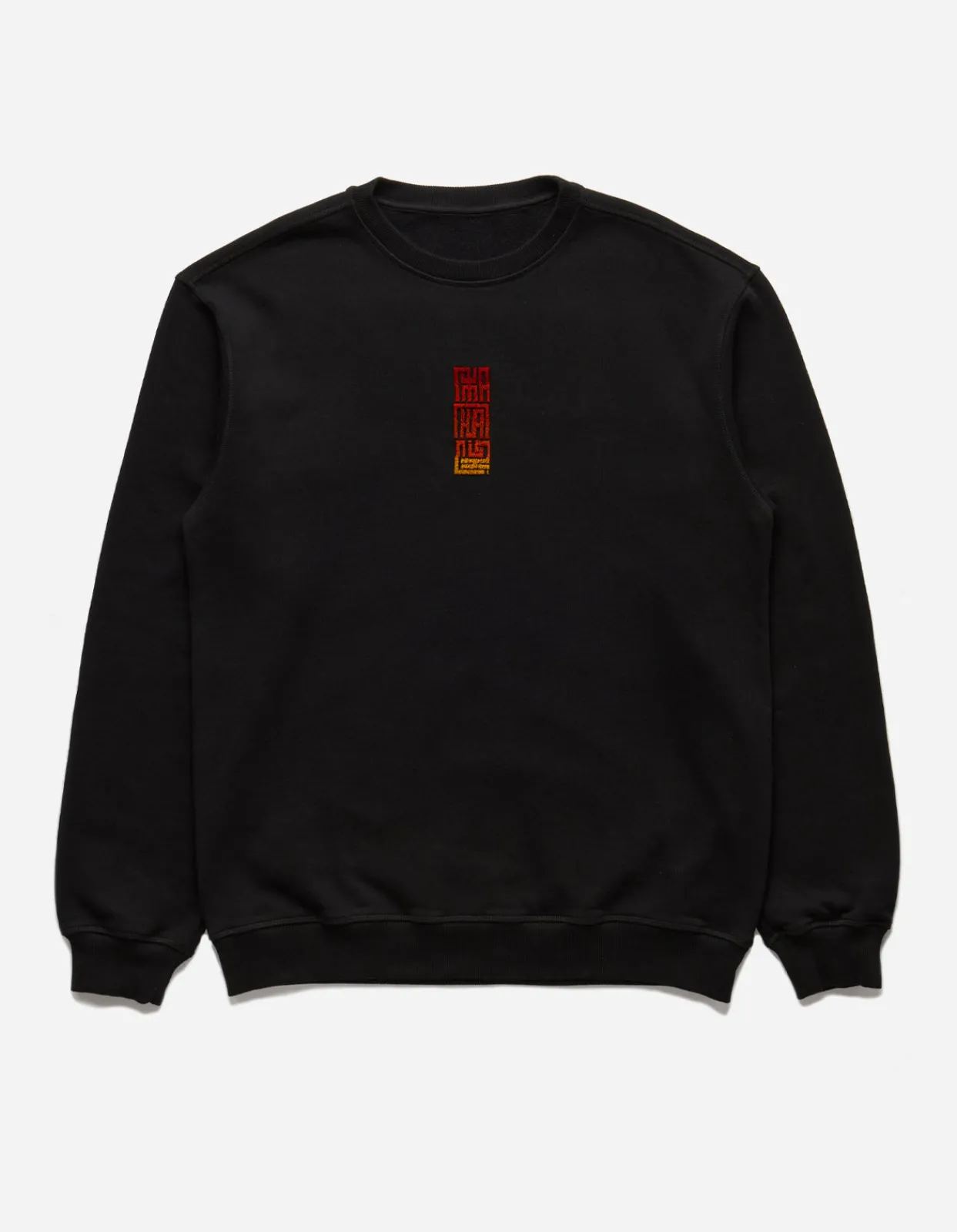 Crew Sweats*Maharishi 1084 Hikeshi Embroidered Crew Sweat Black