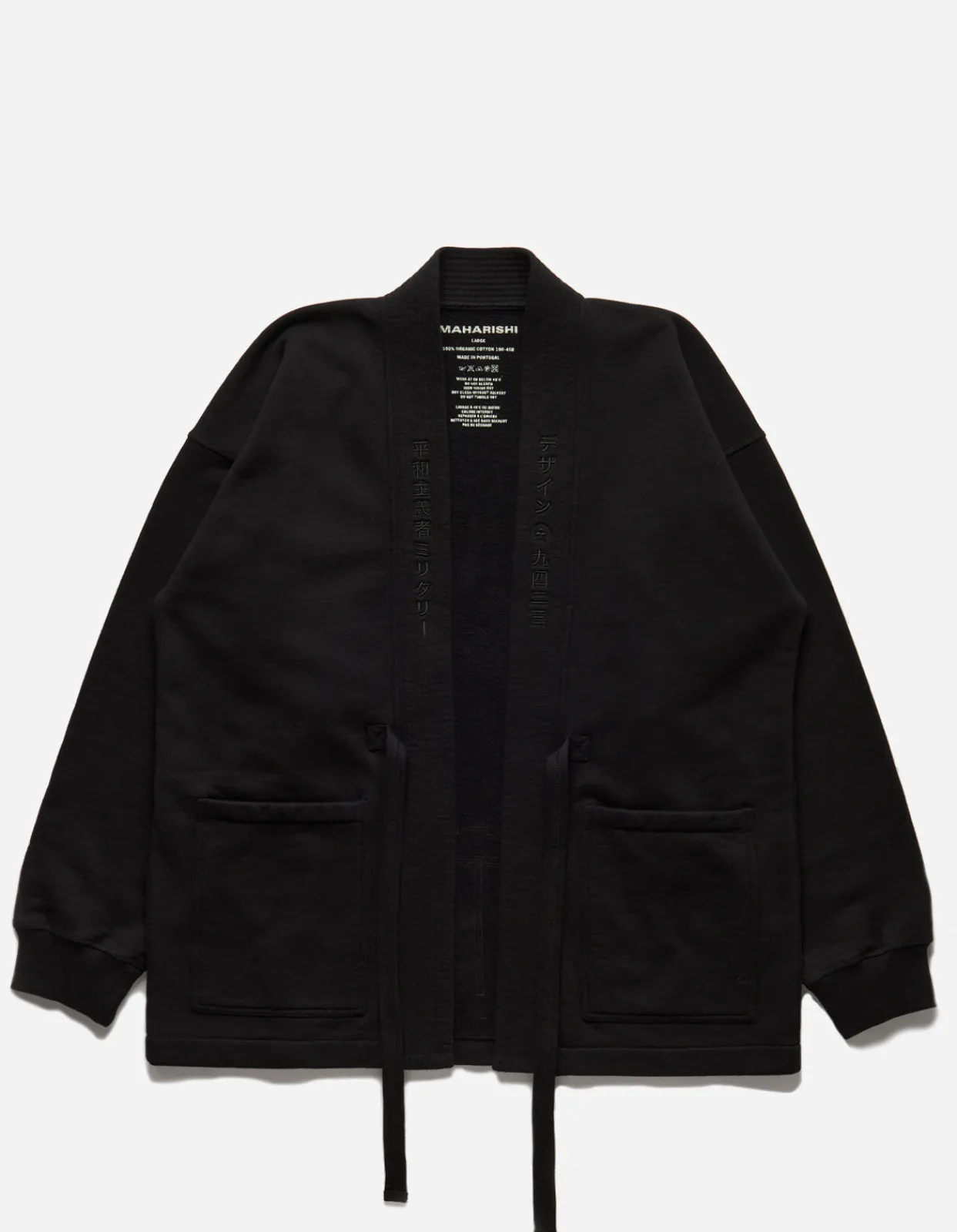 Kimonos*Maharishi 4574 Hikeshi Sweat Kimono Black