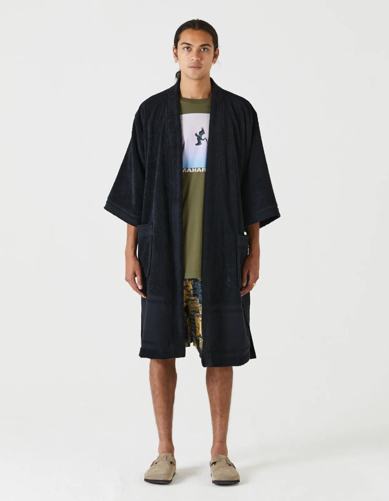 Swim Shorts*Maharishi 9872 Kimono Robe · Organic Cotton 600 Black