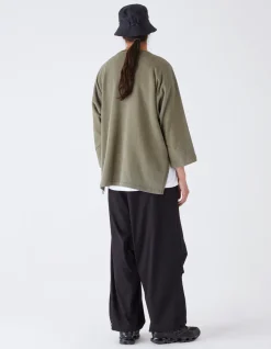 Crew Sweats*Maharishi 4056 Kimono-Cut Hemp Cordura® Crew Sweat Olive Og-107F