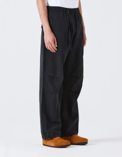 Track Pants*Maharishi 4301 Maha Loose Asym Track Pants Black