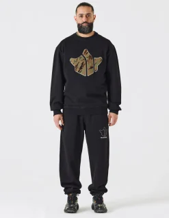 Crew Sweats*Maharishi 1026 Maha Temple Crew Sweat Black