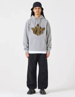 Hooded Sweats*Maharishi 1025 Maha Temple Hooded Sweat Grey Marl