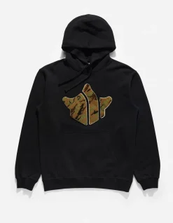 Hooded Sweats*Maharishi 1025 Maha Temple Hooded Sweat Black