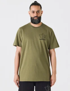 Short Sleeve T-Shirts*Maharishi 1028 Maha Temple T-Shirt Olive Og-107F