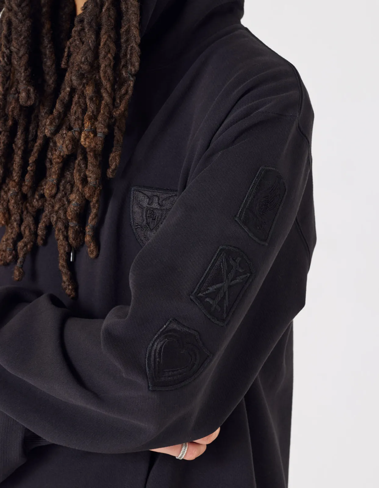 Hooded Sweats*Maharishi 1013 Mahapatchco. Hooded Sweat Black
