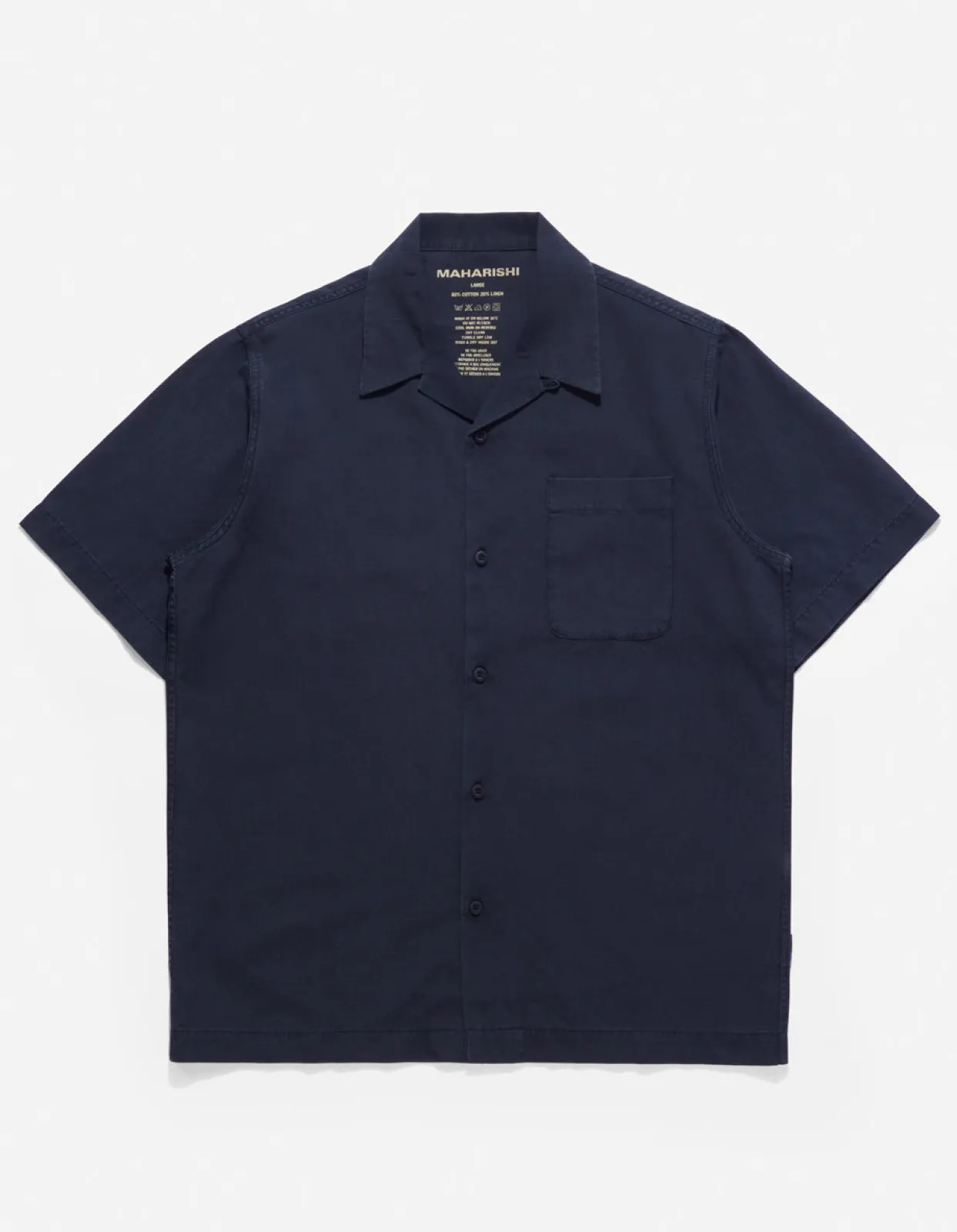 Shirts*Maharishi 4325 Camp Collar Shirt Navy
