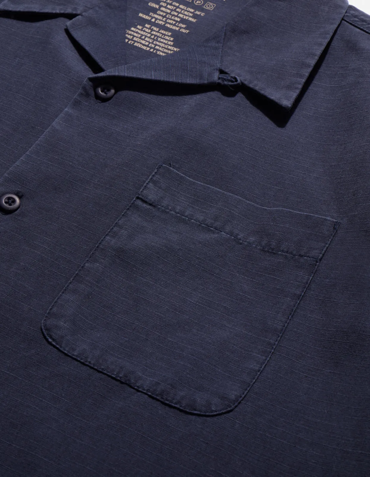 Shirts*Maharishi 4325 Camp Collar Shirt Navy