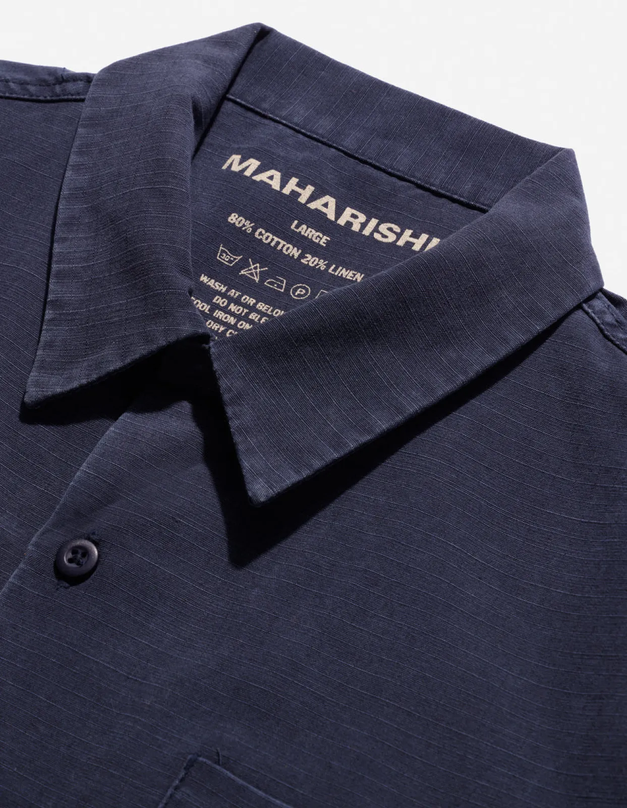 Shirts*Maharishi 4325 Camp Collar Shirt Navy
