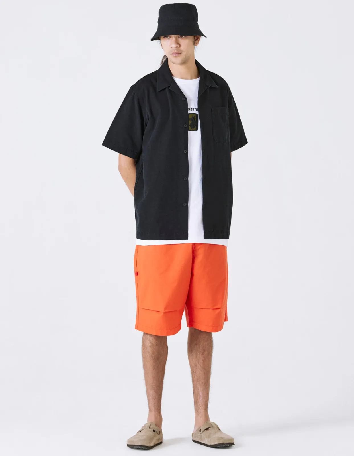 Shirts*Maharishi 4325 Camp Collar Shirt Black