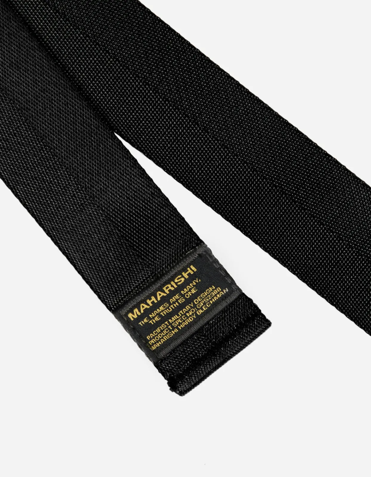 Belts*Maharishi 9195 Tilt Head Loop Belt · Nylon Webbing Black