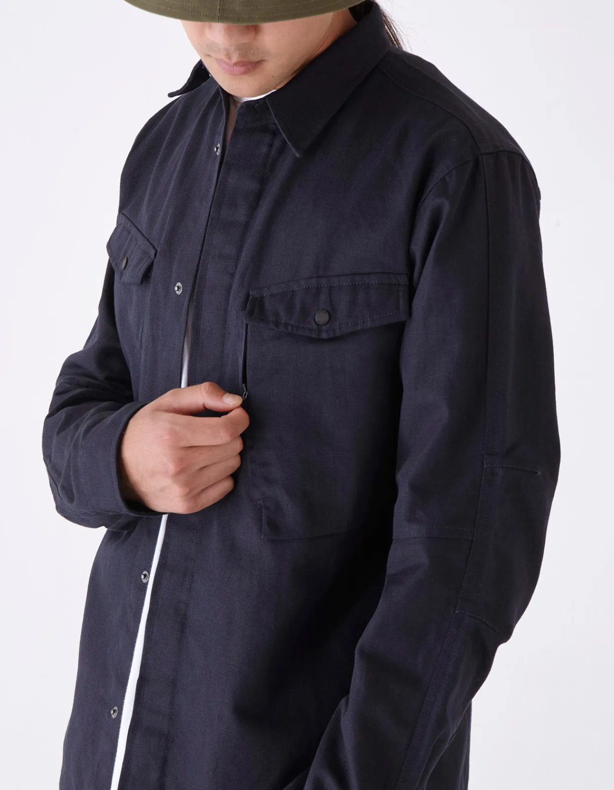 Shirts*Maharishi 7028 Miltype Custom Shirt Navy