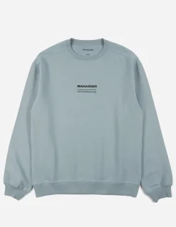 Crew Sweats*Maharishi 7011 Miltype Embroidered Crew Sweat · Organic Sweat 450 Ghost Blue