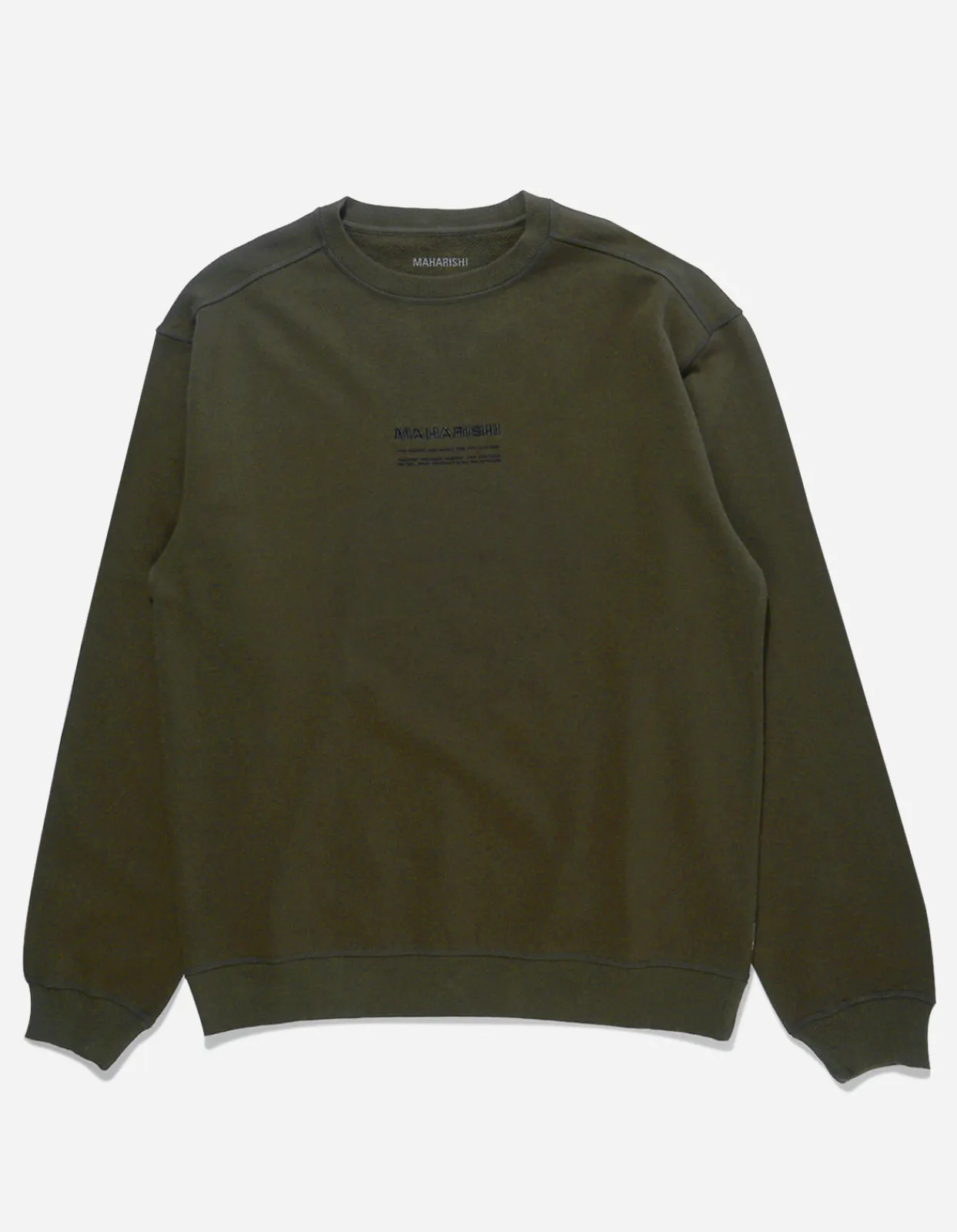 Crew Sweats*Maharishi 7011 Miltype Embroidered Crew Sweat · Organic Cotton Mil Olive