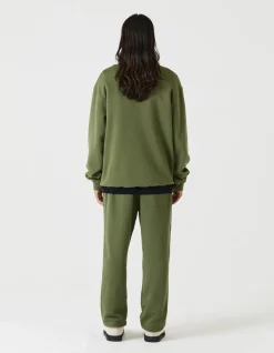 Crew Sweats*Maharishi 7011 Miltype Embroidered Crew Sweat Olive