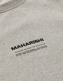 Crew Sweats*Maharishi 7011 Miltype Embroidered Crew Sweat · Organic Cotton Grey Marl