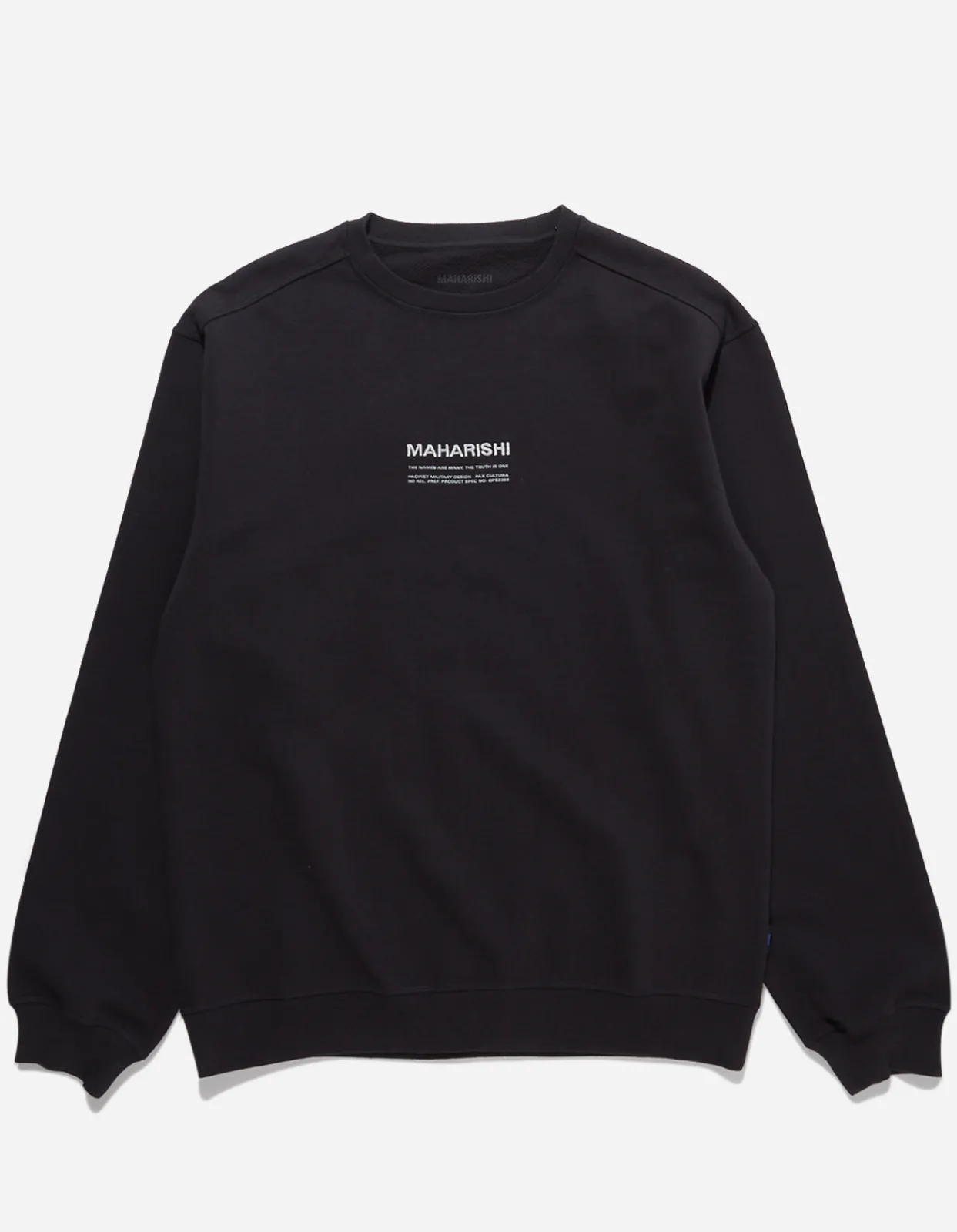 Crew Sweats*Maharishi 7011 Miltype Embroidered Crew Sweat · Organic Cotton Navy