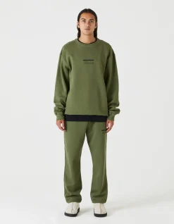 Crew Sweats*Maharishi 7011 Miltype Embroidered Crew Sweat · Organic Cotton Olive Og-107F