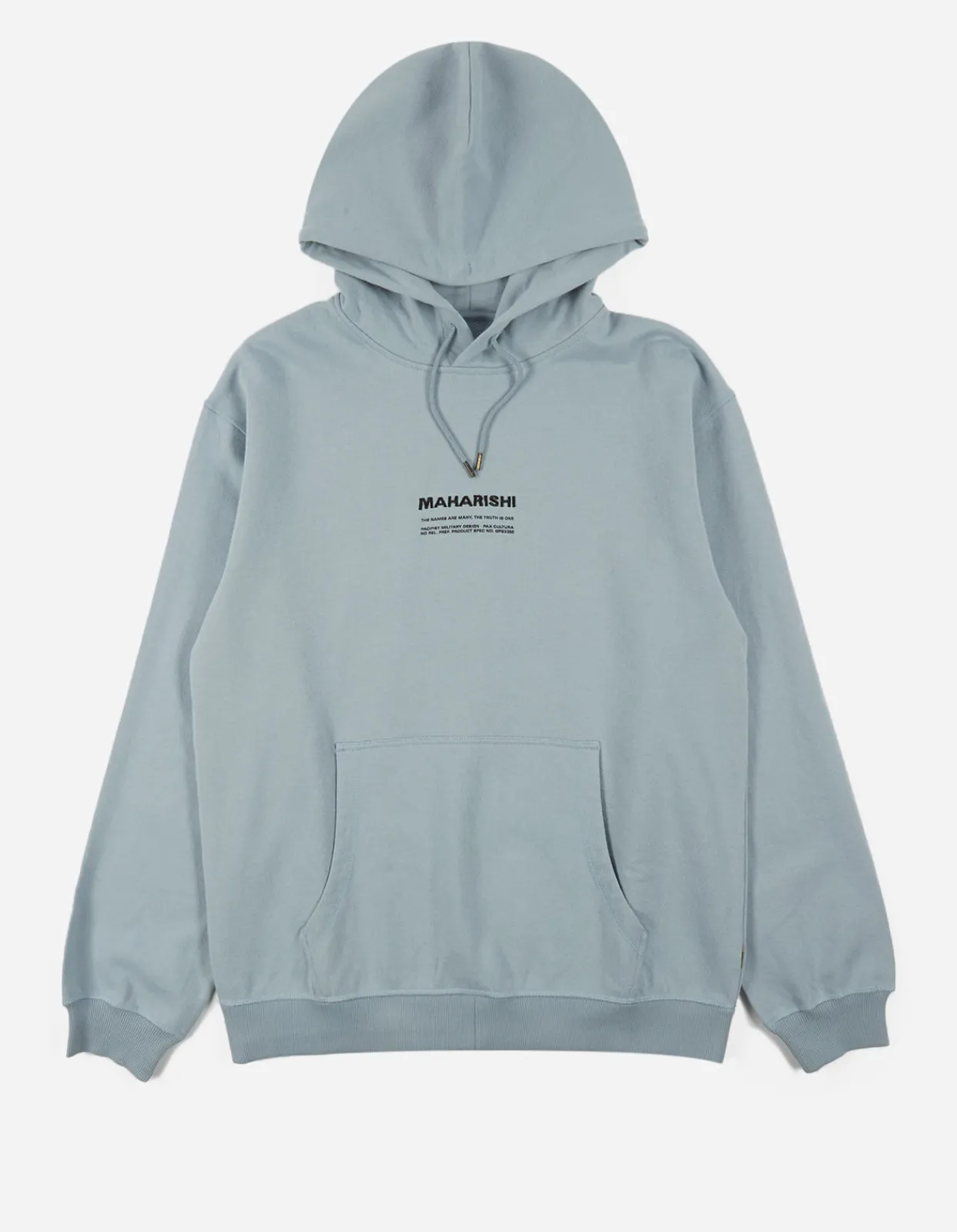 Hooded Sweats*Maharishi 7010 Miltype Embroidered Hooded Sweat · Organic Sweat 450 Ghost Blue