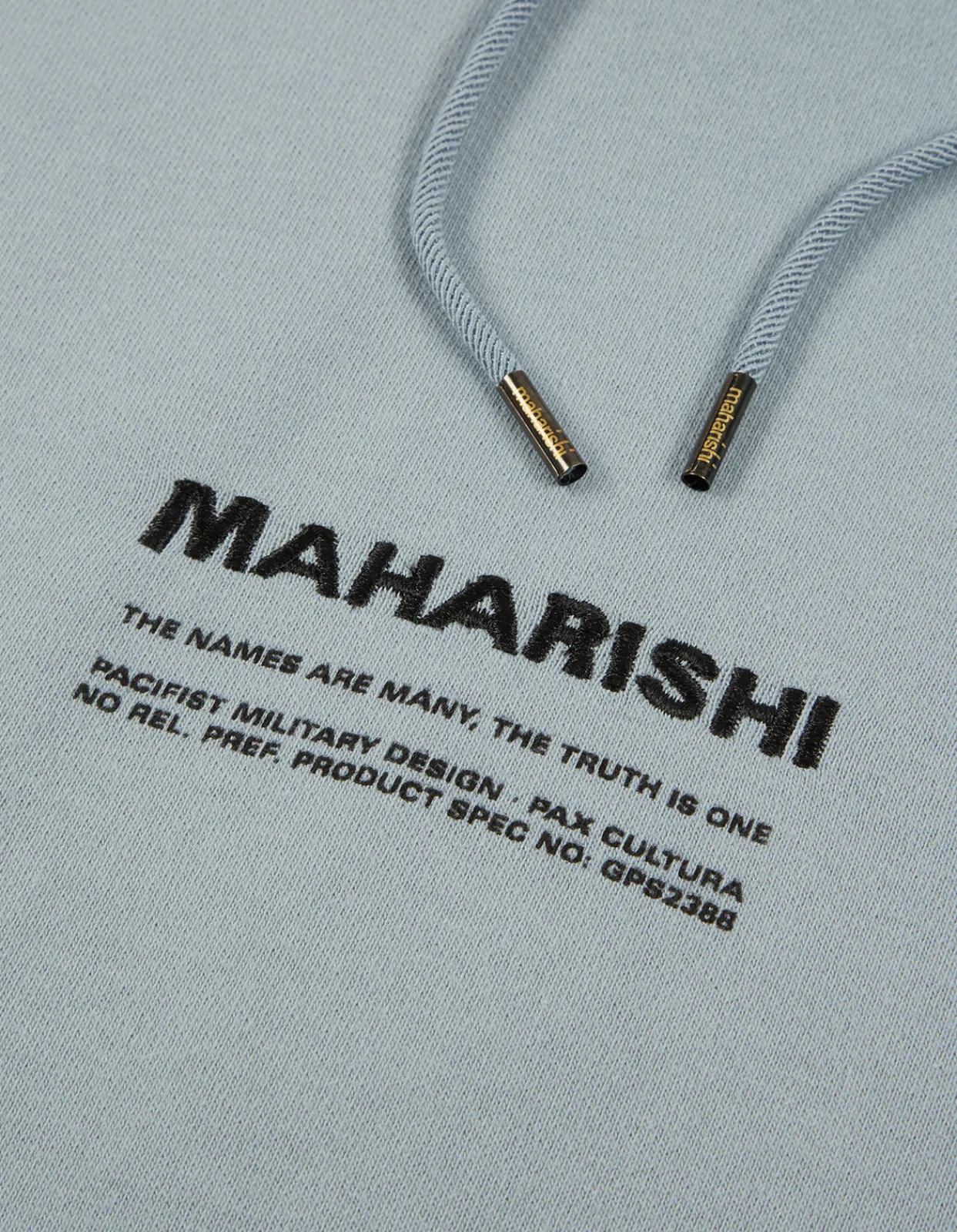 Hooded Sweats*Maharishi 7010 Miltype Embroidered Hooded Sweat · Organic Sweat 450 Ghost Blue