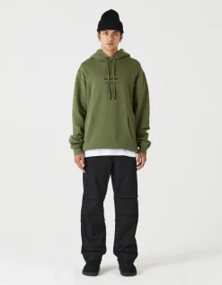 Hooded Sweats*Maharishi 7010 Miltype Embroidered Hooded Sweat · Organic Sweat 450 Olive Og-107F
