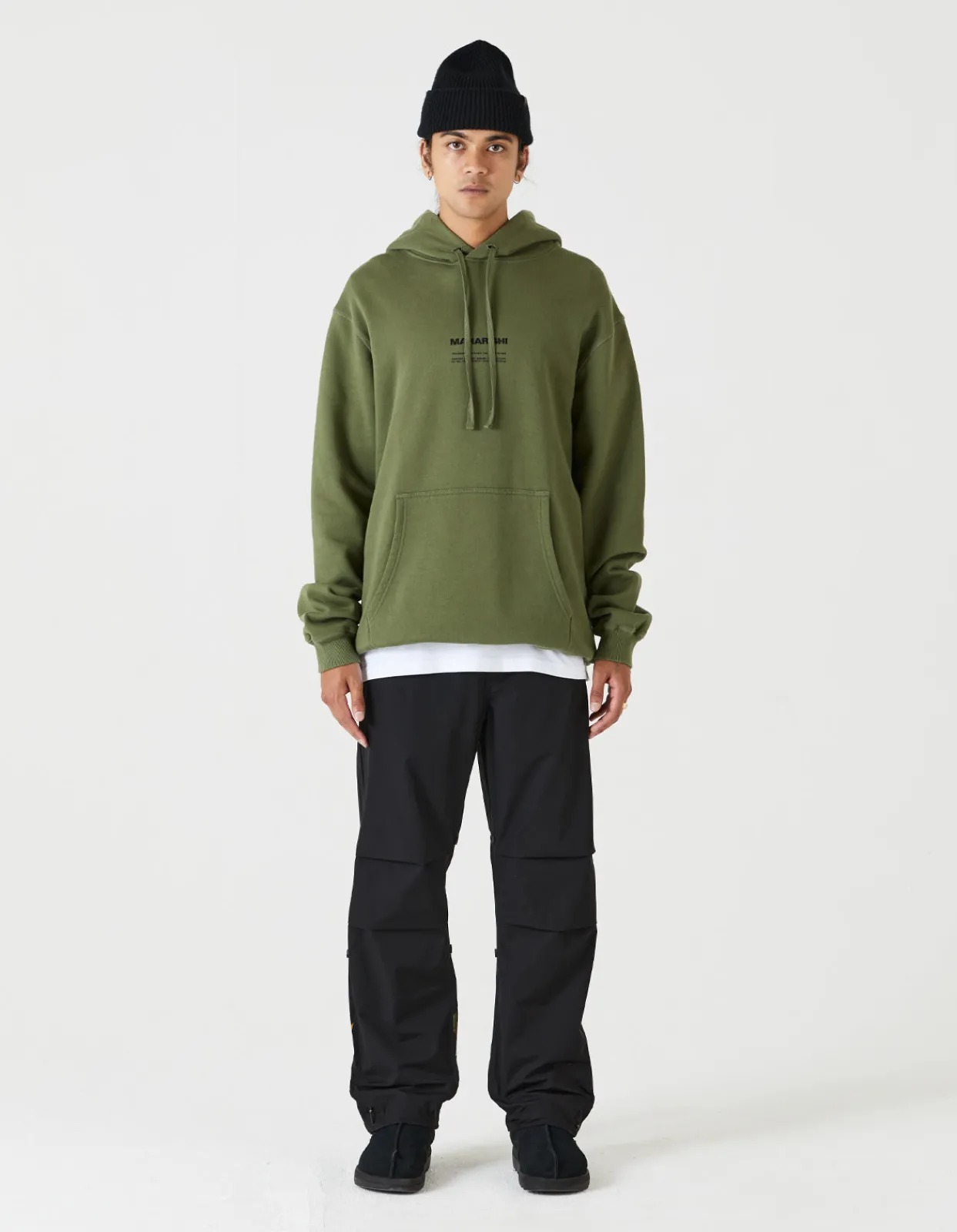 Hooded Sweats*Maharishi 7010 Miltype Embroidered Hooded Sweat · Organic Sweat 450 Olive Og-107F