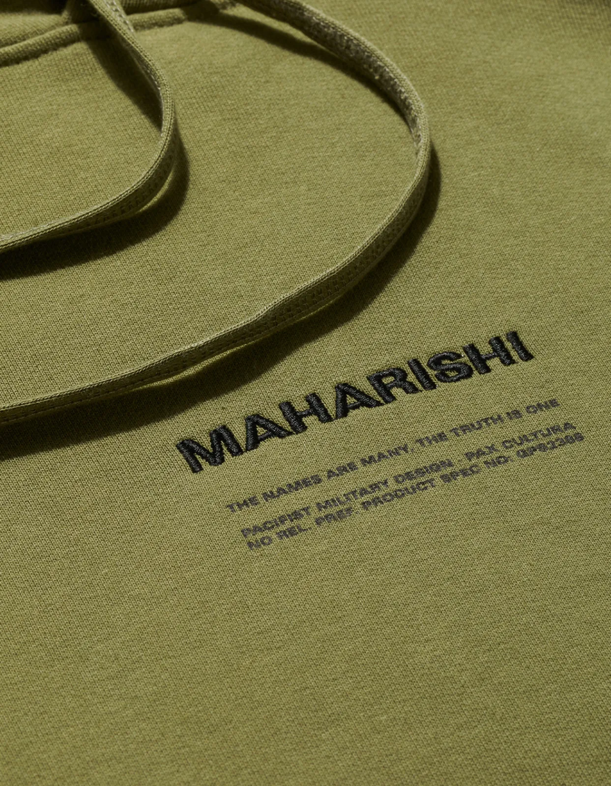 Hooded Sweats*Maharishi 7010 Miltype Embroidered Hooded Sweat · Organic Sweat 450 Olive Og-107F