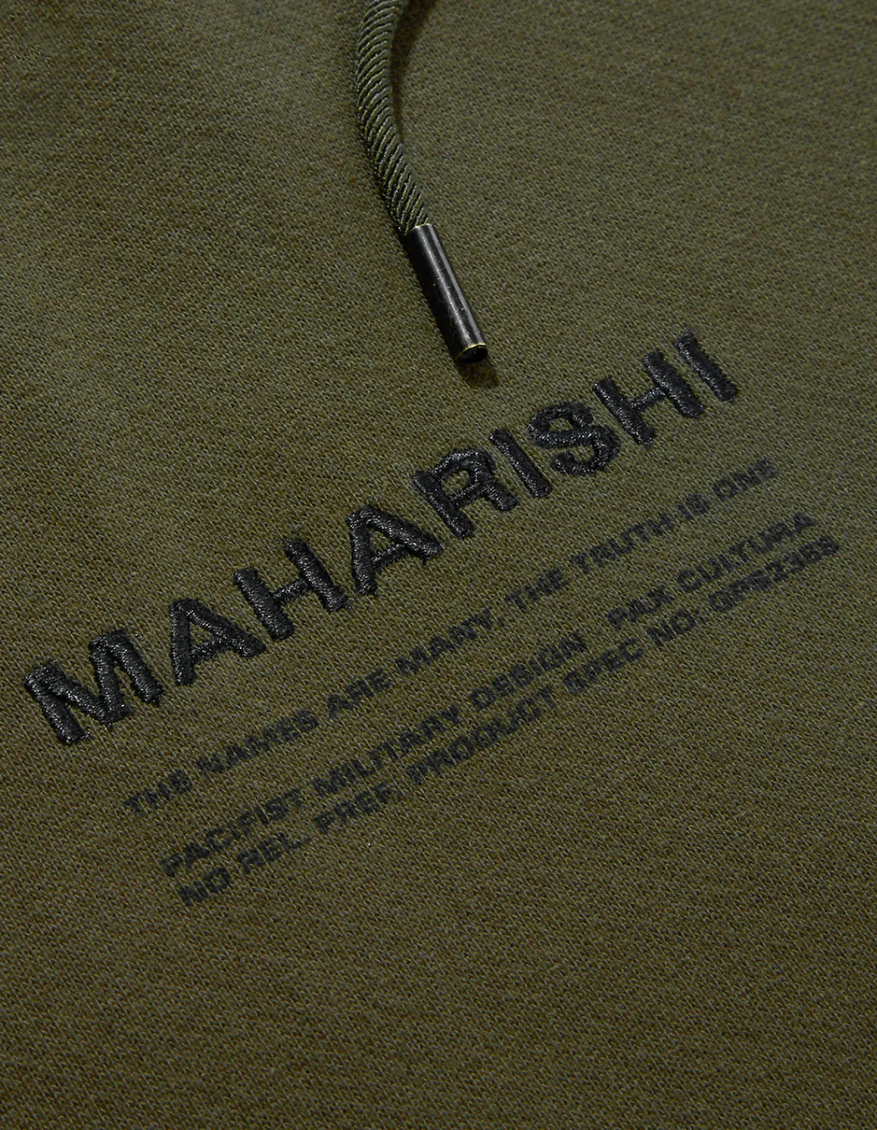 Hooded Sweats*Maharishi 7010 Miltype Embroidered Hooded Sweat · Organic Sweat 450 Mil Olive