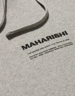 Hooded Sweats*Maharishi 7010 Miltype Embroidered Hooded Sweat · Organic Sweat 450 Grey Marl